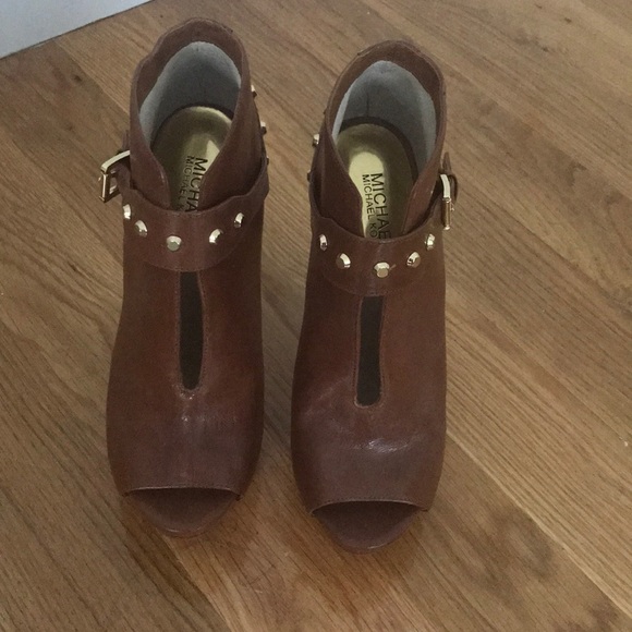 Michael Kors Ailee Studded Peep-toe Booties - Picture 3 of 5